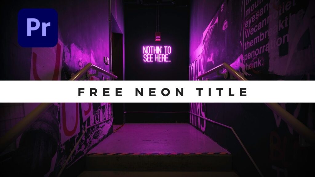 Amazing Neon Title templete for Adobe Premiere Pro