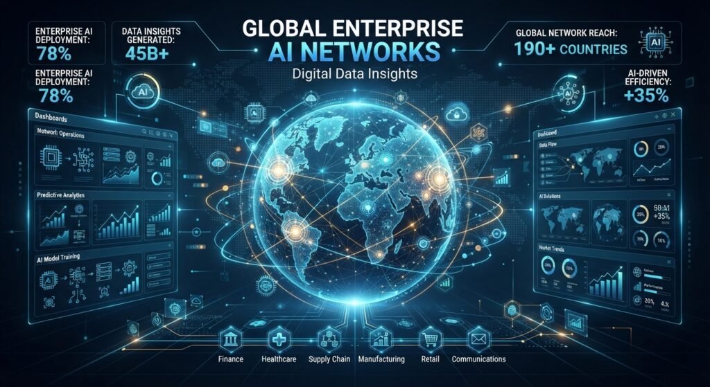 Abstract enterprise artificial intelligence network visual
