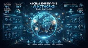 Abstract enterprise artificial intelligence network visual