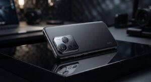 Front and back view of the Motorola Signature 27 smartphone