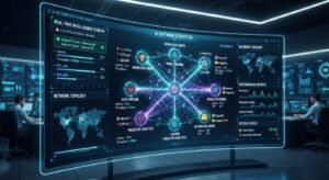 Digital interface displaying interconnected new AI tools and applications in 2026